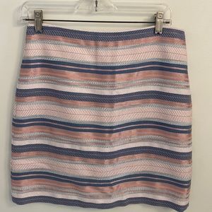 Loft pastel striped miniskirt